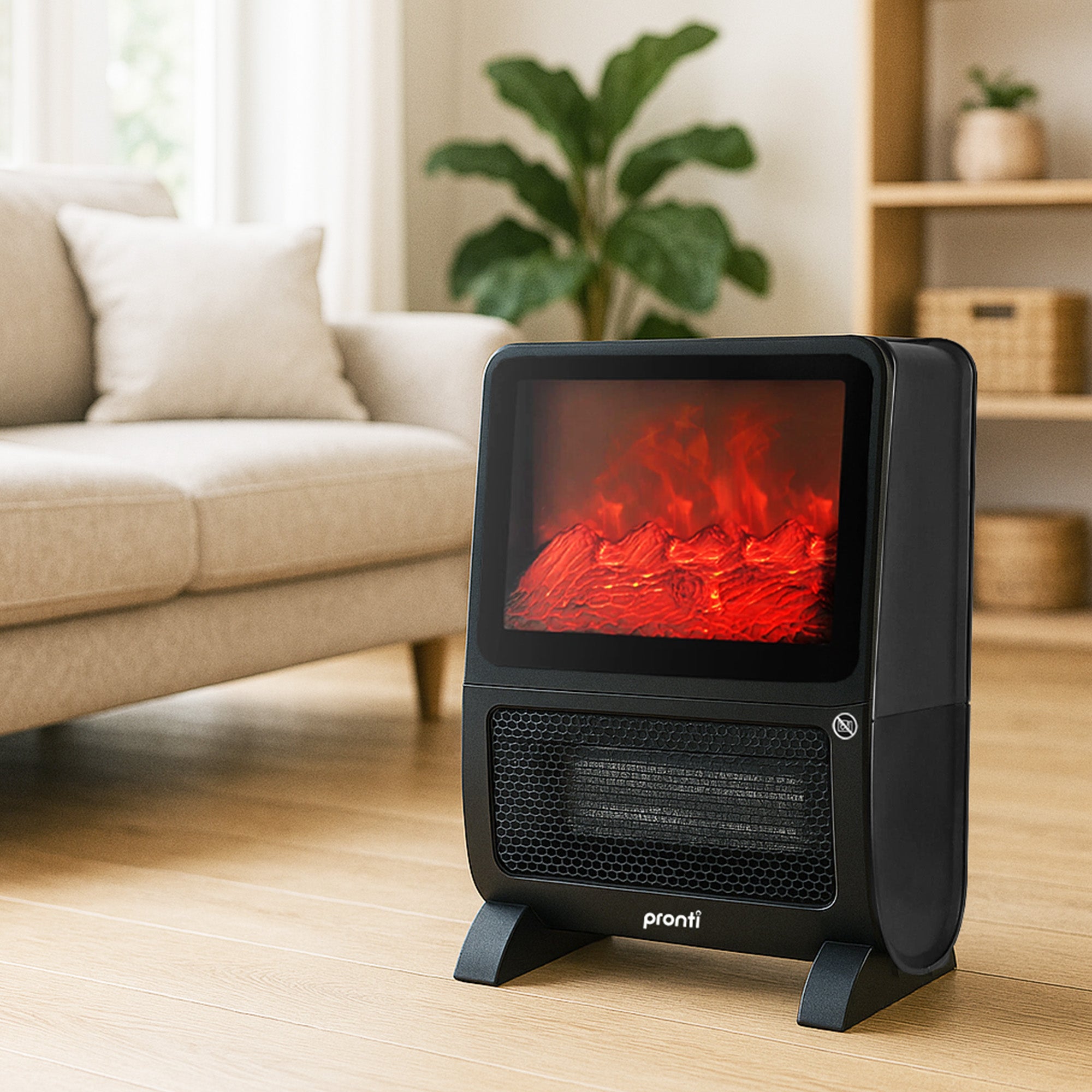 Pronti 2000W 3D Fire PTC Electric Portable Room Heater 10