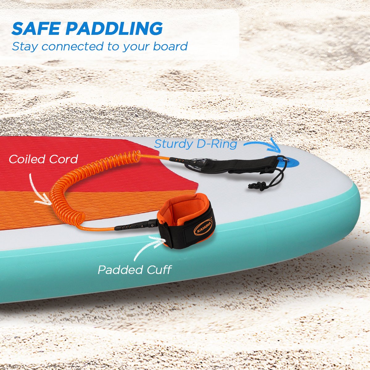 Kahuna Hana Safety Leash for Stand Up Paddle Board 5