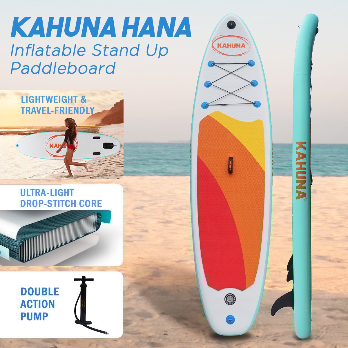 Kahuna Hana Inflatable Stand Up Paddle Board 11FT SUP Paddleboard 3