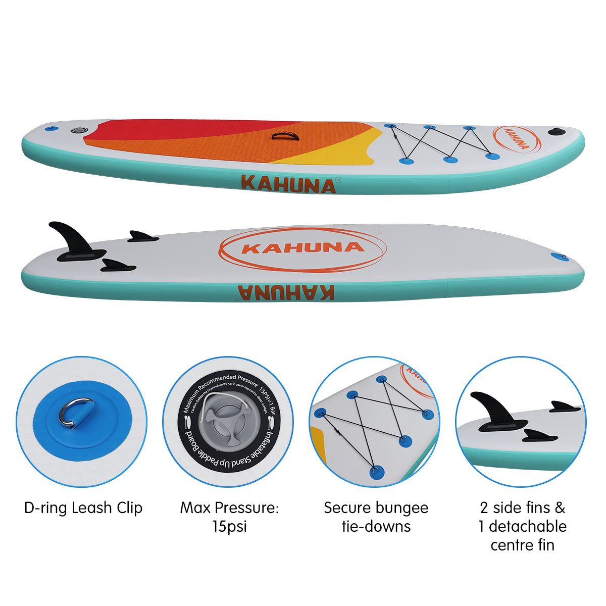 Kahuna Hana Inflatable Stand Up Paddle Board 11FT SUP Paddleboard 7