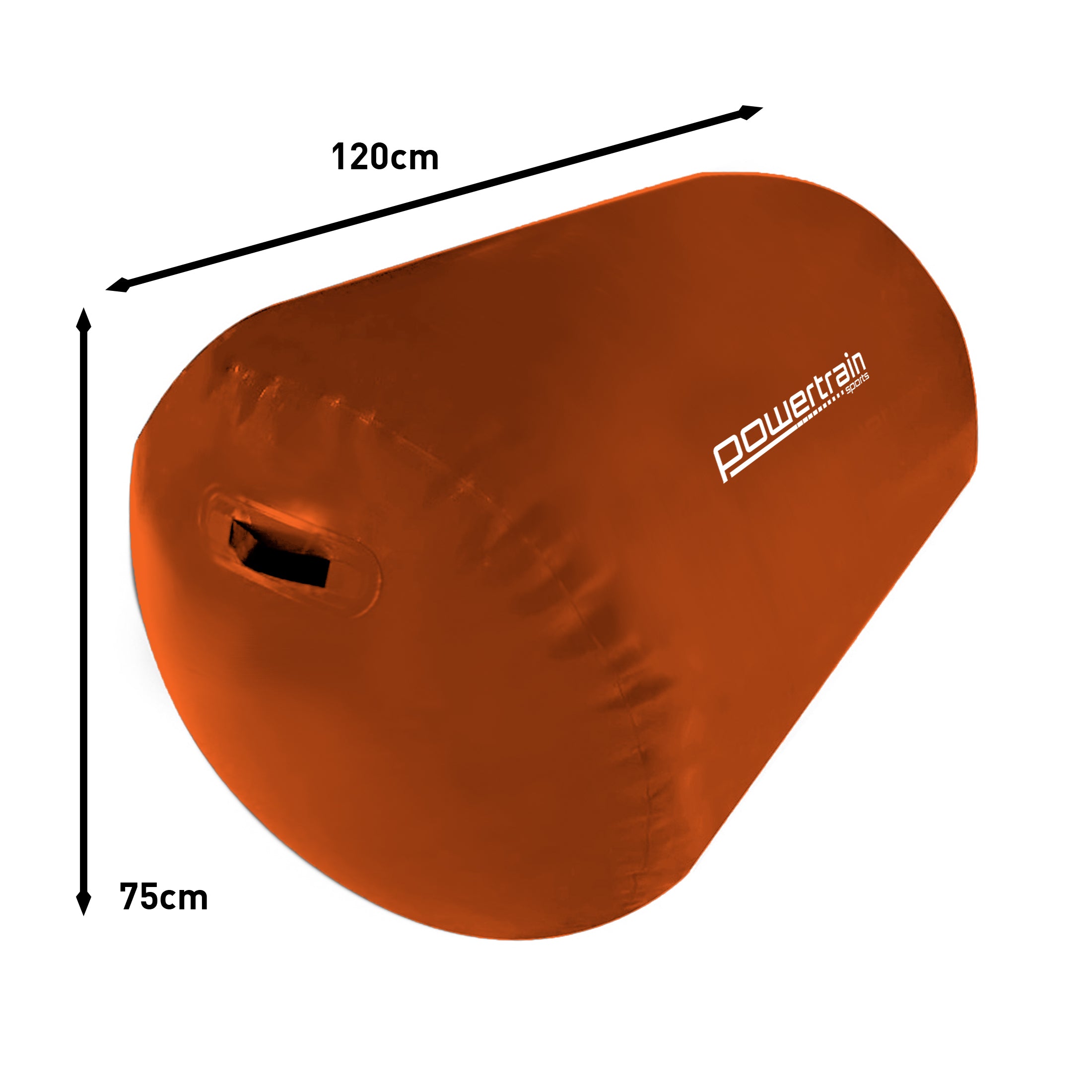 Powertrain Sports Inflatable Gymnastics Air Barrel Exercise Roller 120 x 75cm - Orange 7