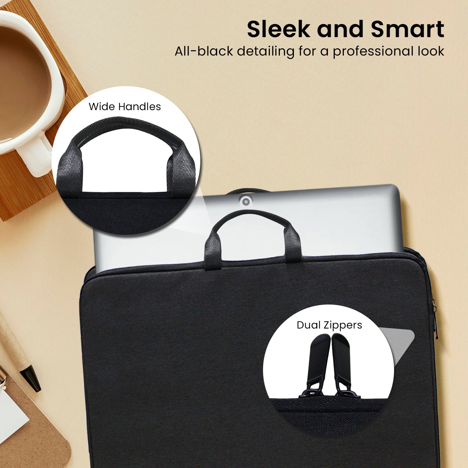 Klika 15.6” Water-Resistant Laptop Sleeve Bag 7