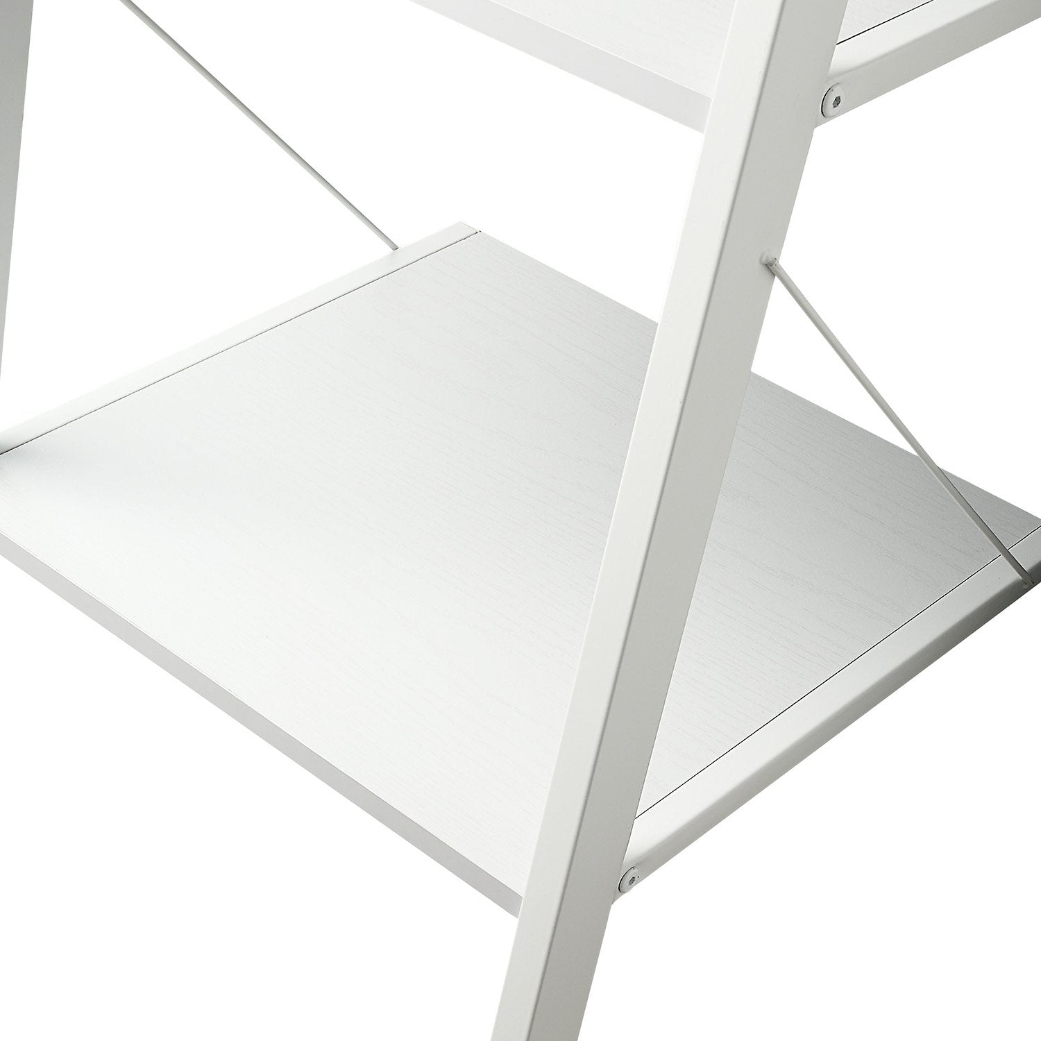 Sarantino Amelia 5-Tier Ladder Shelf in White 4