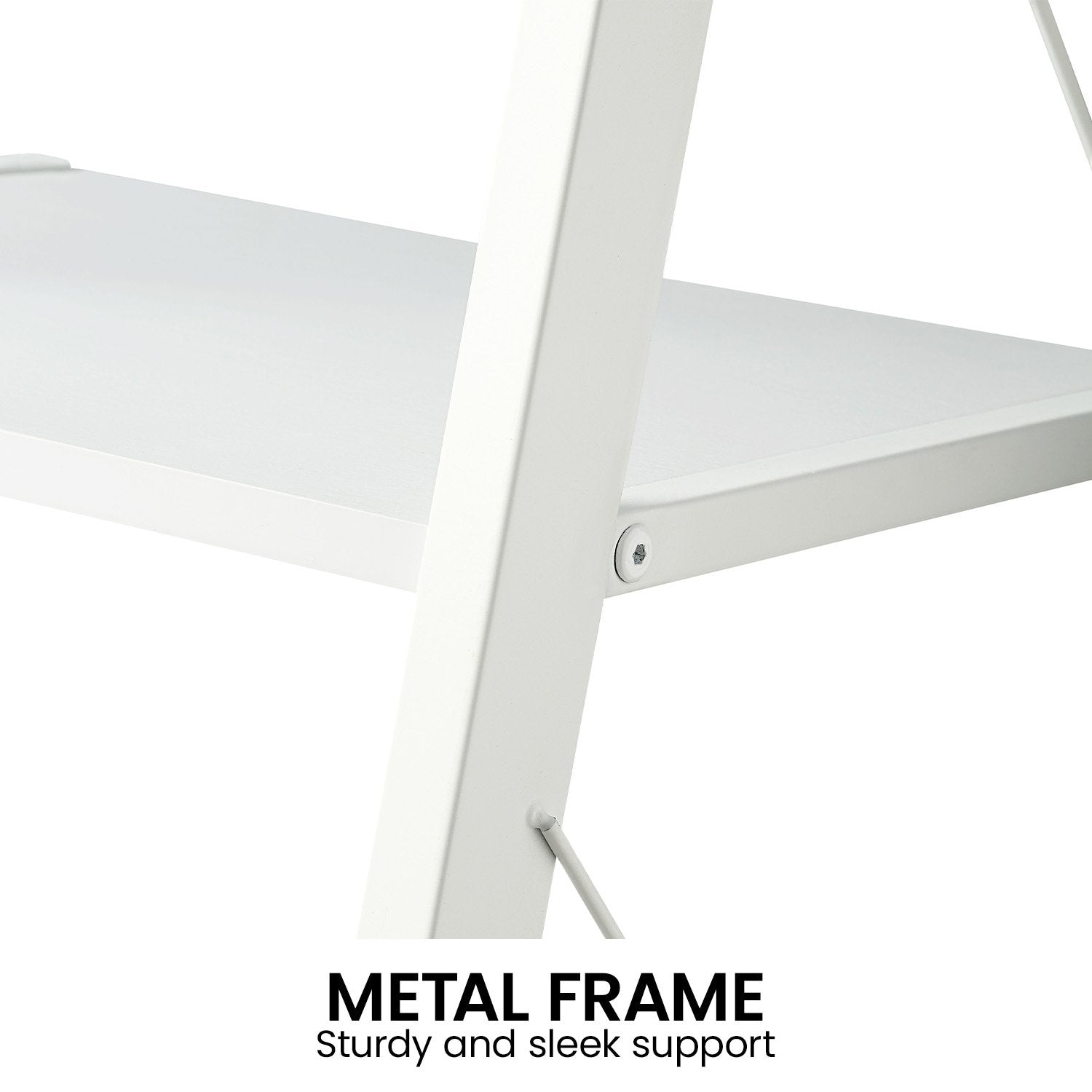 Sarantino Amelia 5-Tier Ladder Shelf in White 8