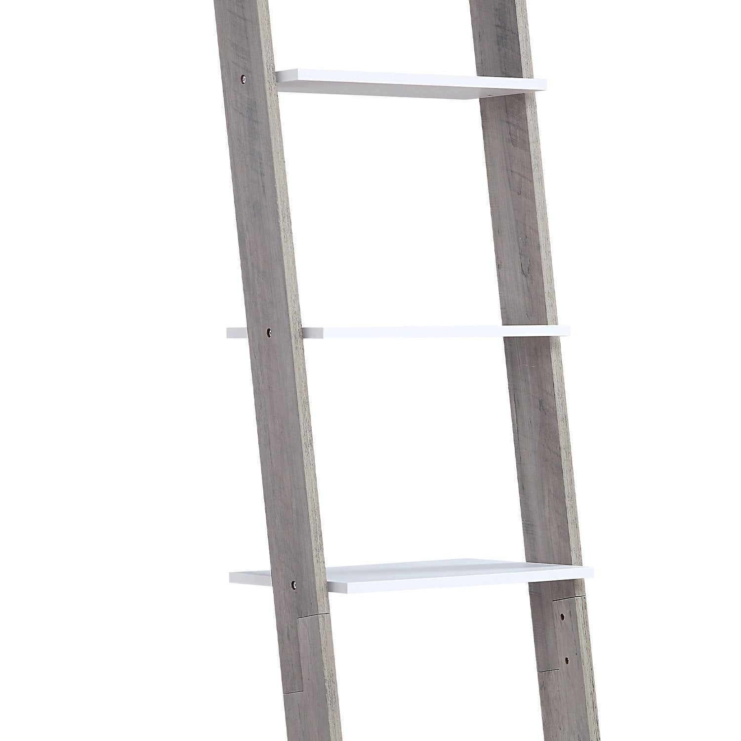 Sarantino Mira 5-tier Ladder Shelf In White And Grey Oak