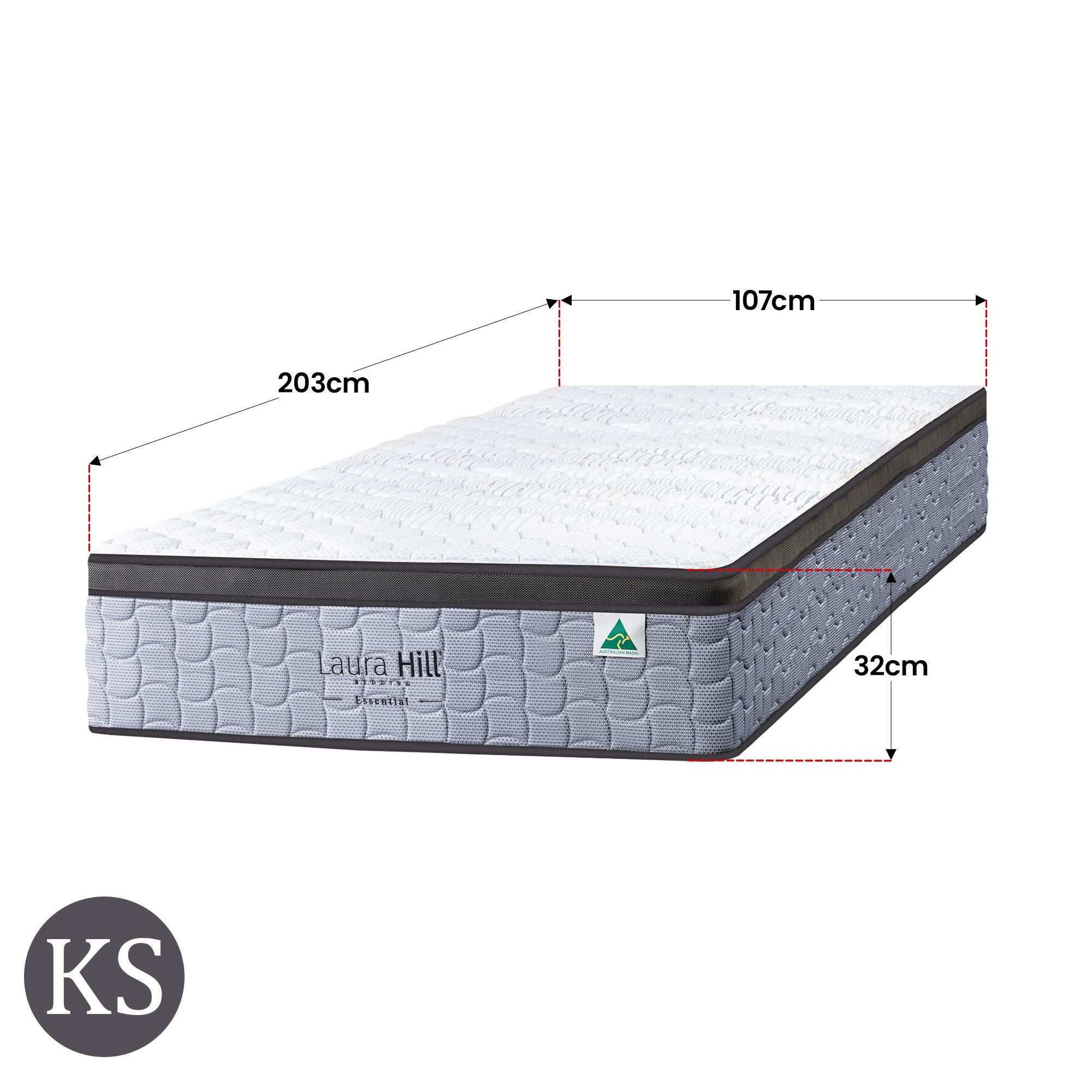 Laura Hill Essential Australian Made King Single Premium Mattress 3