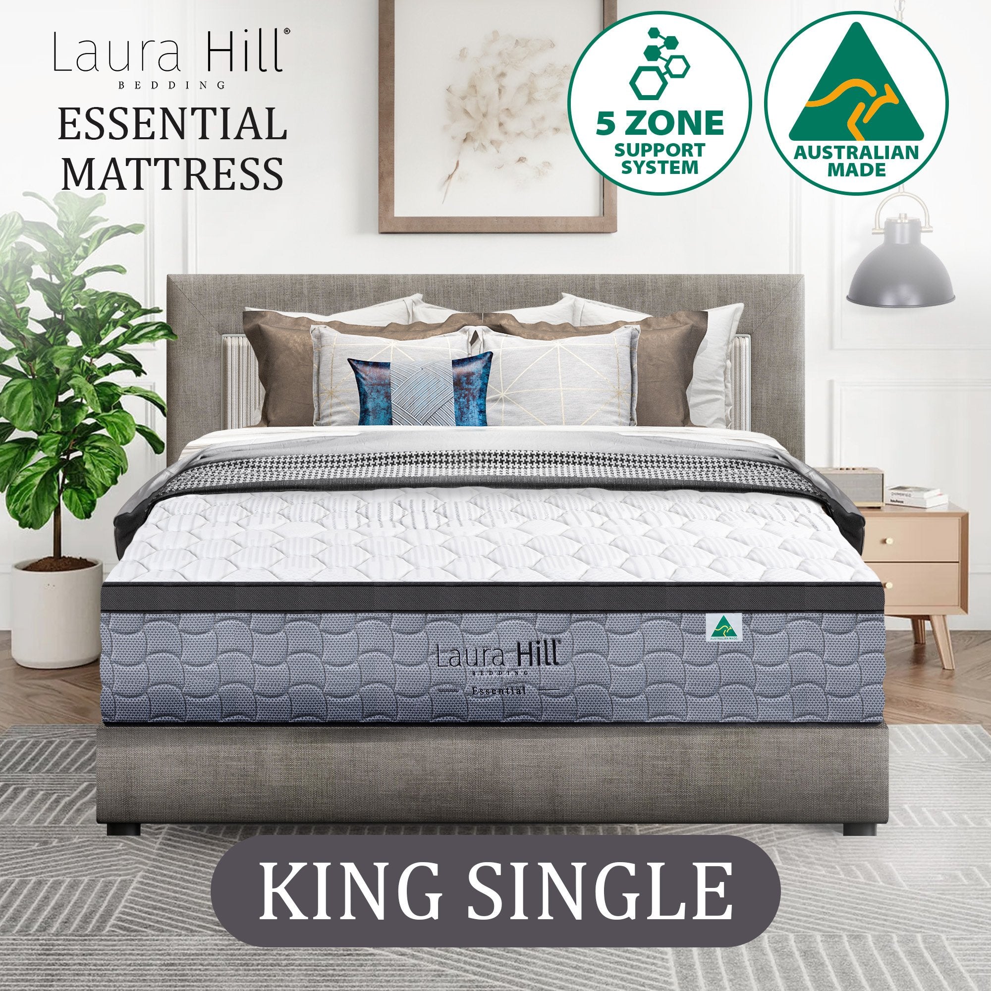 Laura Hill Essential Australian Made King Single Premium Mattress 10