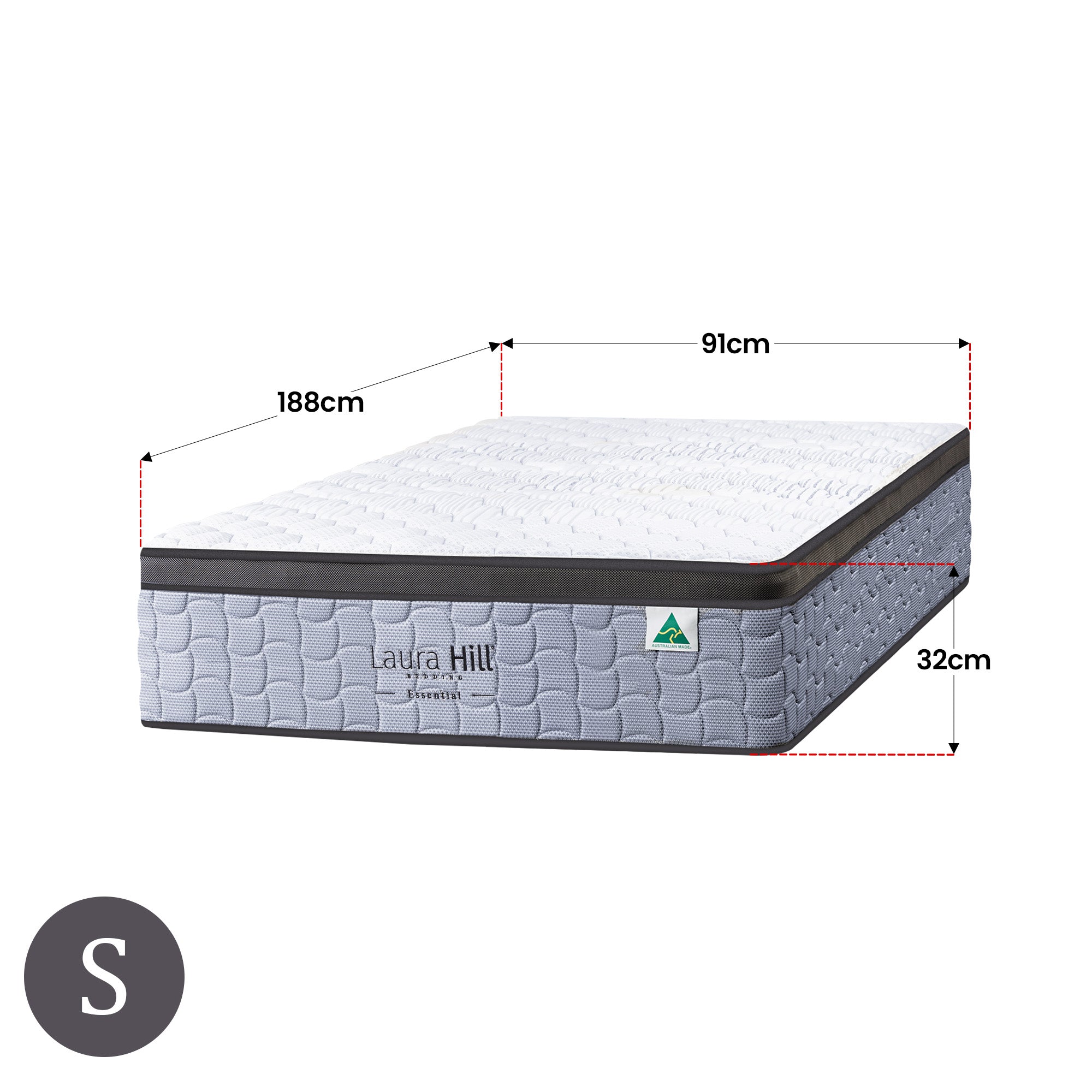 Laura Hill Essential Australian Made Single Premium Mattress 3