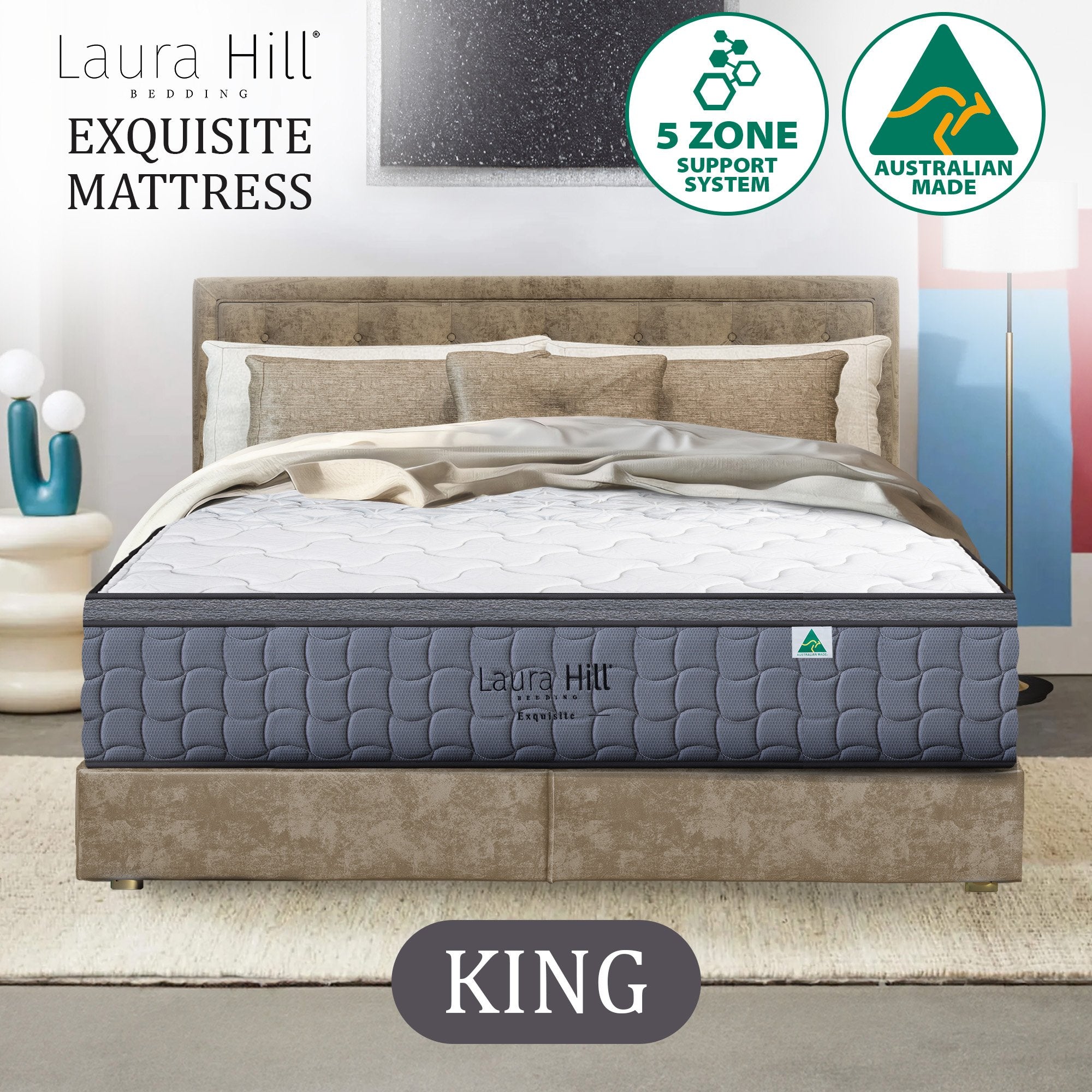 Laura Hill Exquisite Australian Made King Premium Mattress 10