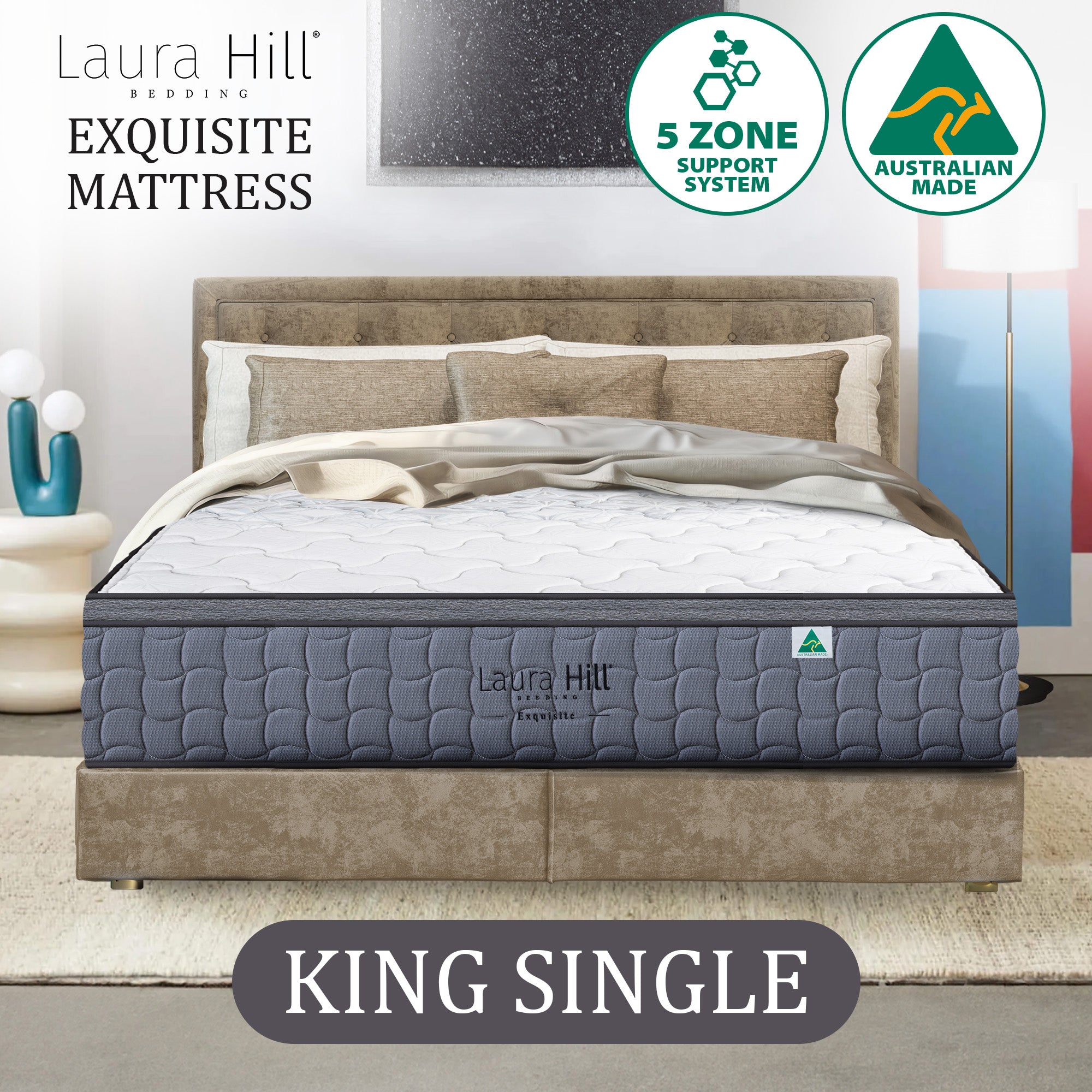 Laura Hill Exquisite Australian Made King Single Premium Mattress 9