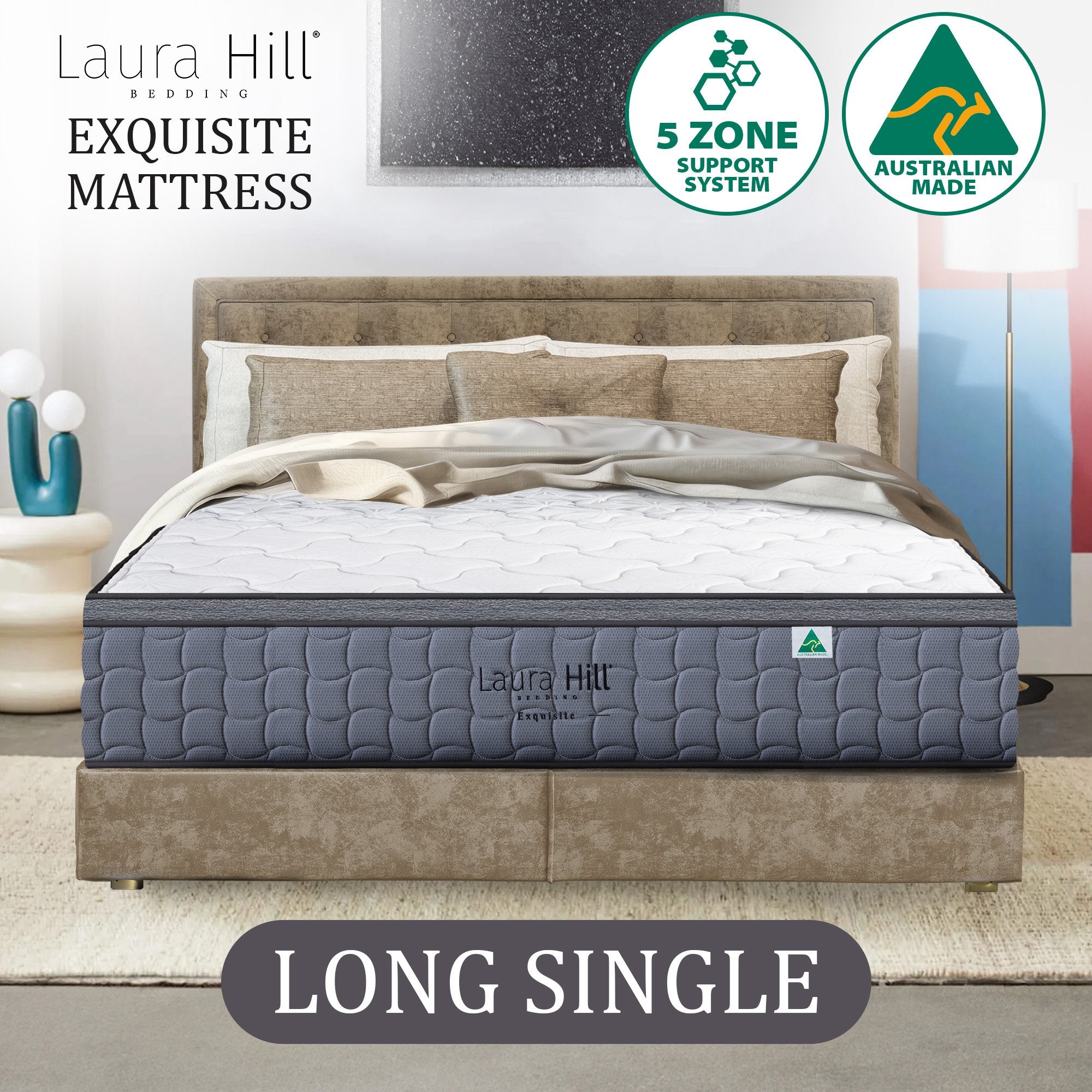 Laura Hill Exquisite Australian Made Long Single Premium Mattress 10