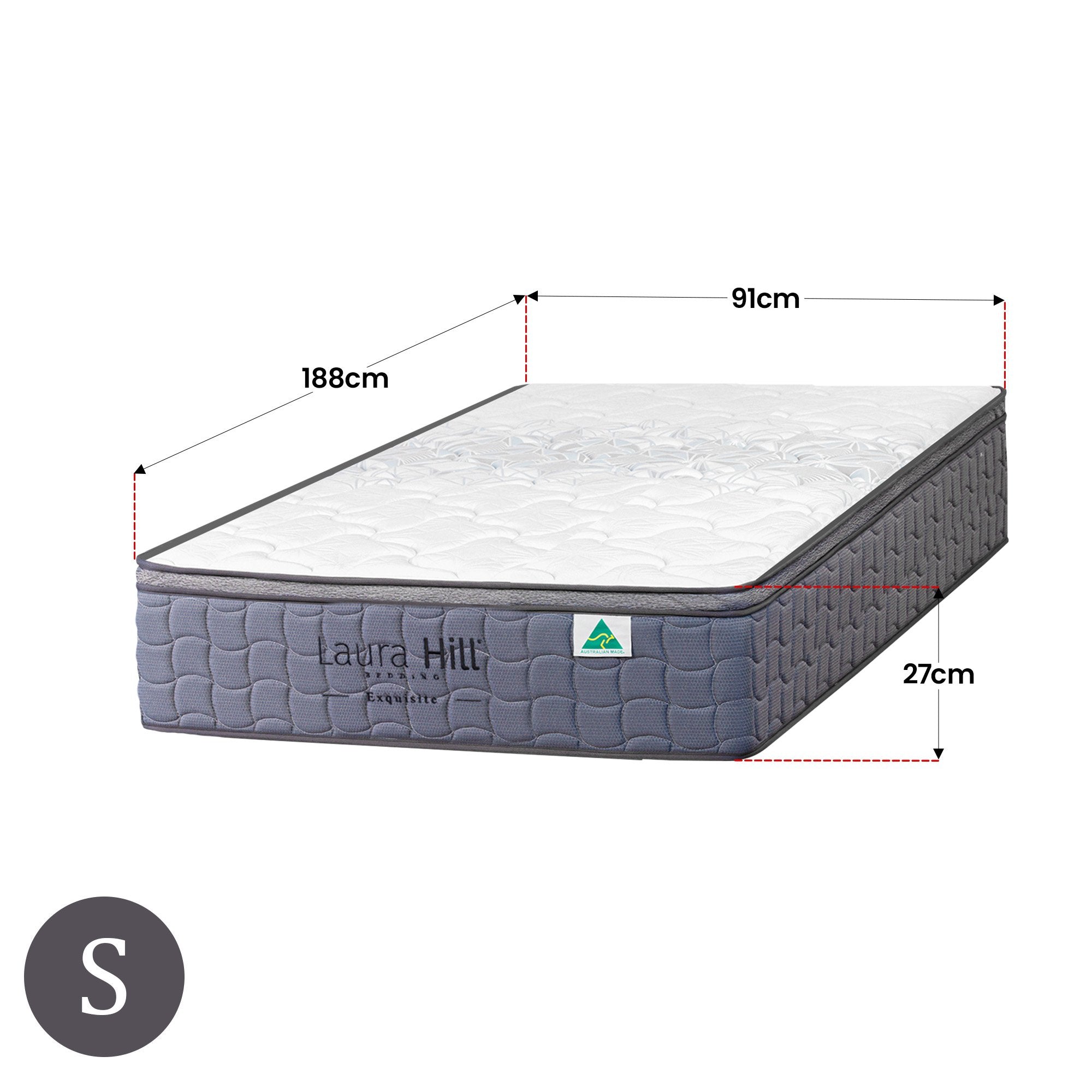 Laura Hill Exquisite Australian Made Single Premium Mattress 3