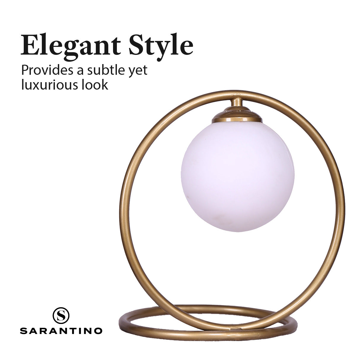 Sarantino Gold Metal Table Lamp 6