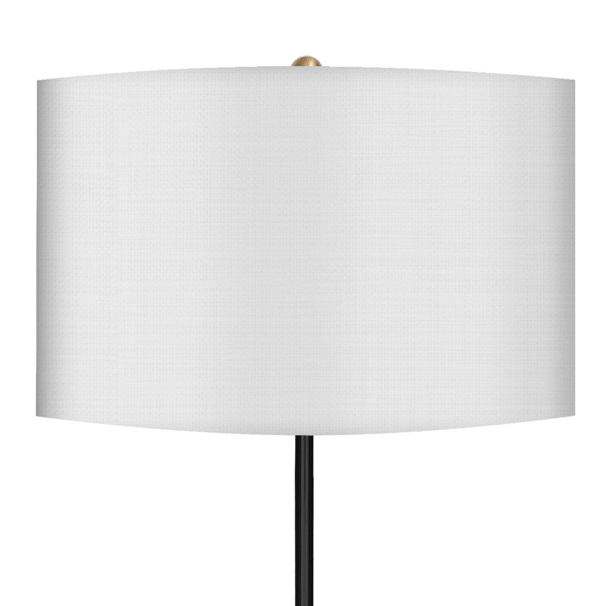 Sarantino Metal Floor Lamp Brushed Brass Finish with White Shade 3