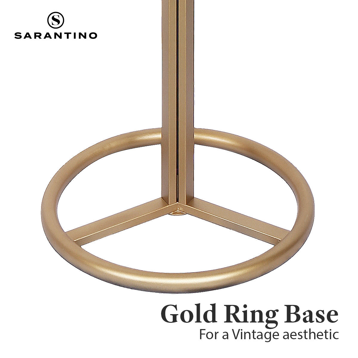 Sarantino Metal Floor Lamp with White Acrylic Shade by Sarantino 8