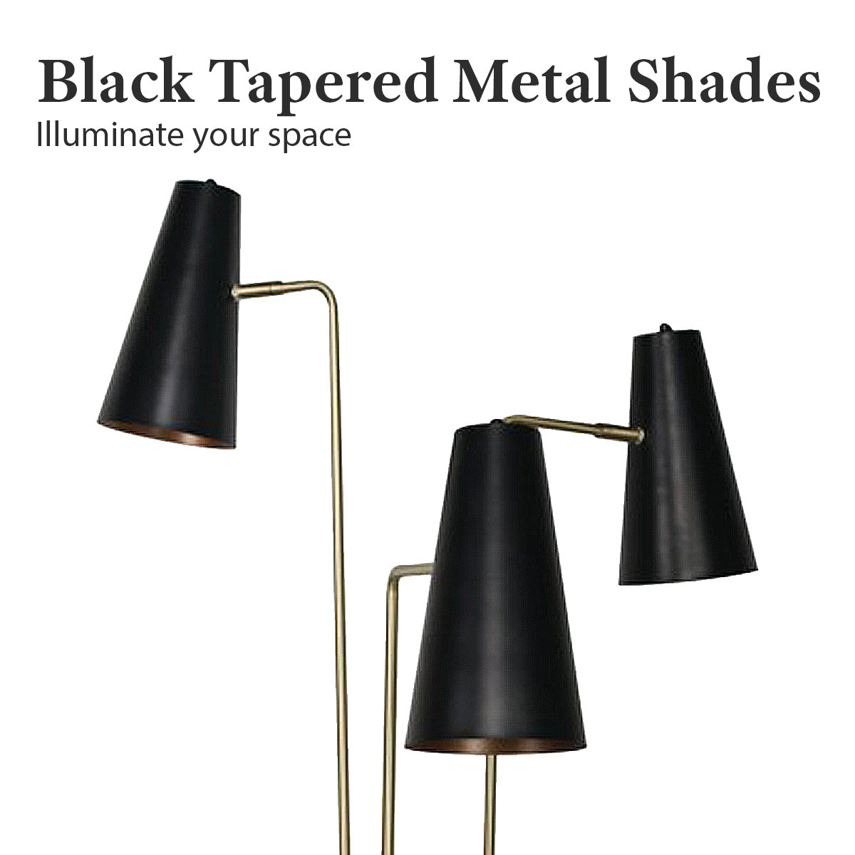 Sarantino Three Metal Shade Floor Lamp 7