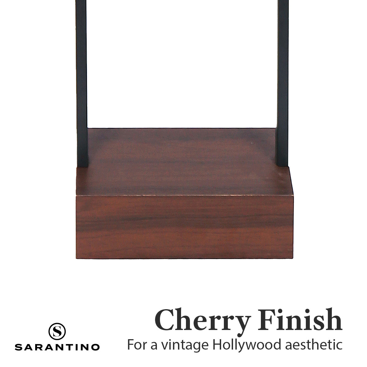 Sarantino Wood Floor Lamp in Cherry Finish 8