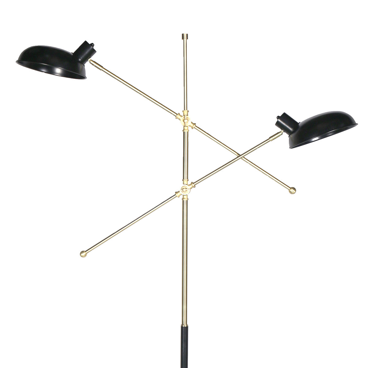 Sarantino Adjustable Two Light Lamp Black and Gold Finish 4