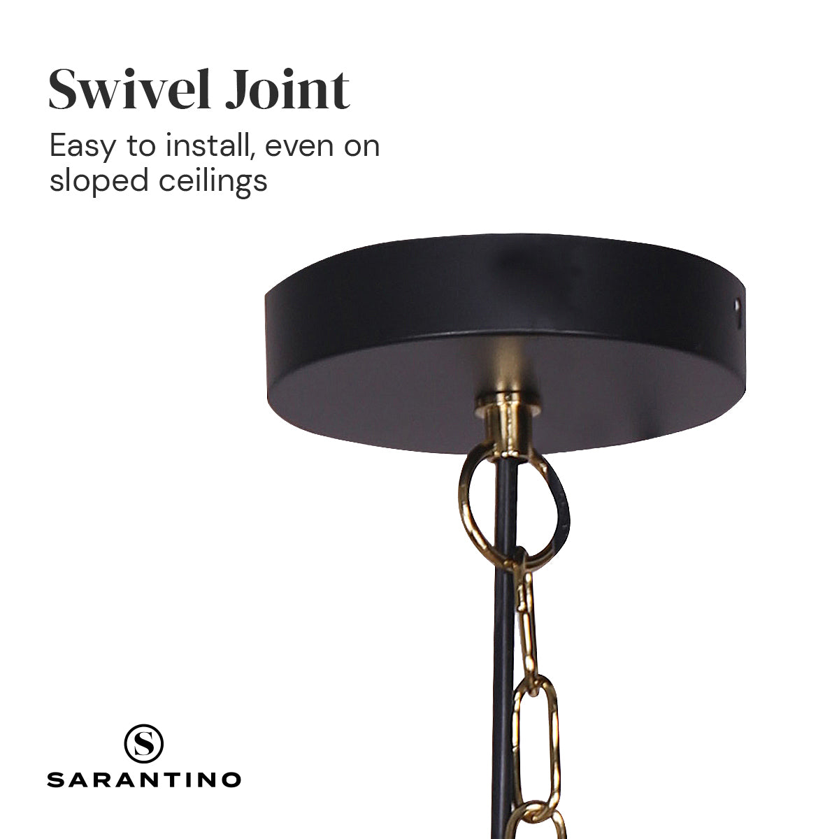 Sarantino Black and Gold Pendant Light 3