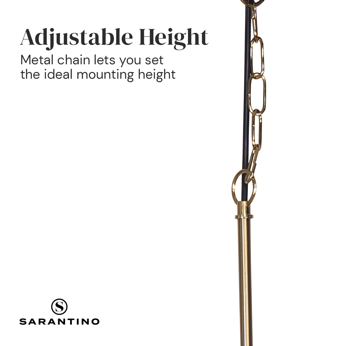 Sarantino Black and Gold Pendant Light 4