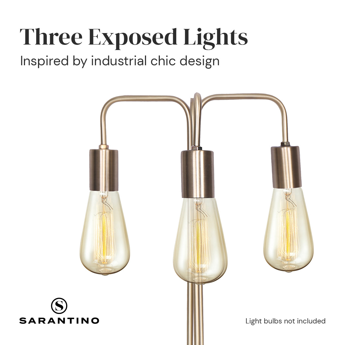 Sarantino Exposed Bulb Industrial Table Lamp 3