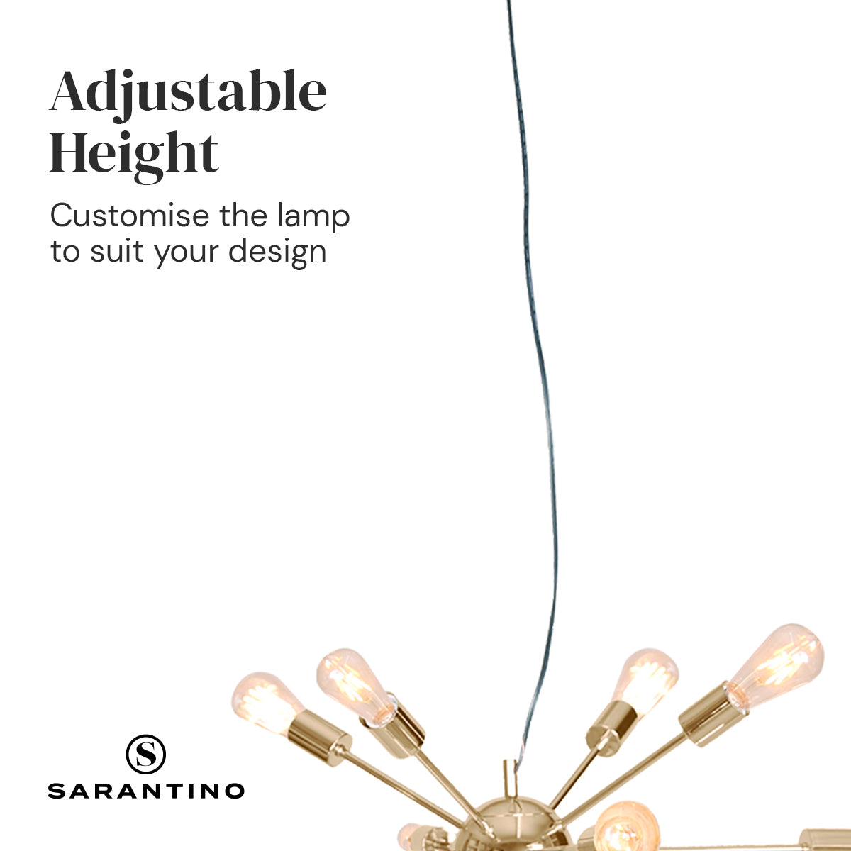Sarantino 15-Light Sputnik Chandelier in Brass Finish 3