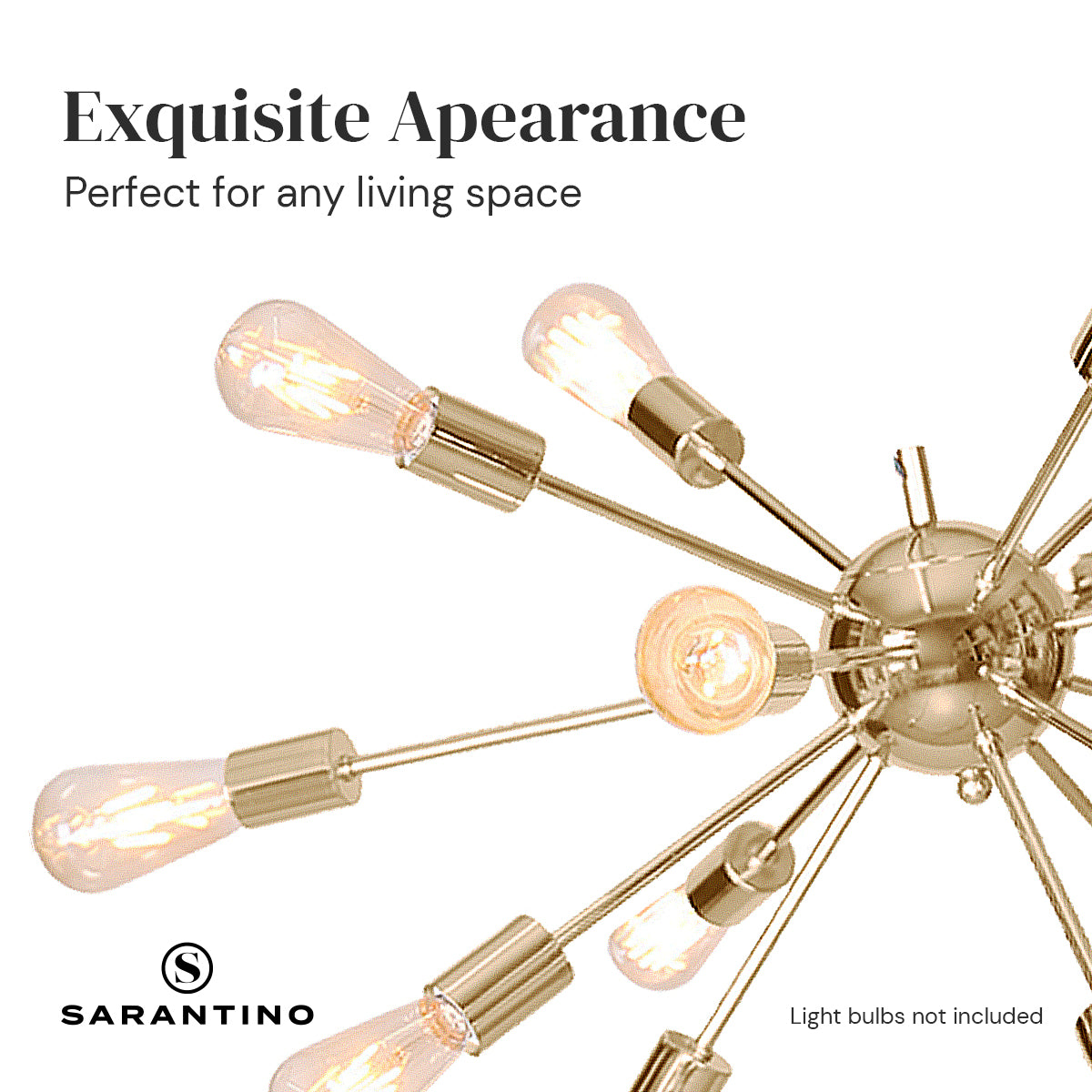 Sarantino 15-Light Sputnik Chandelier in Brass Finish 4