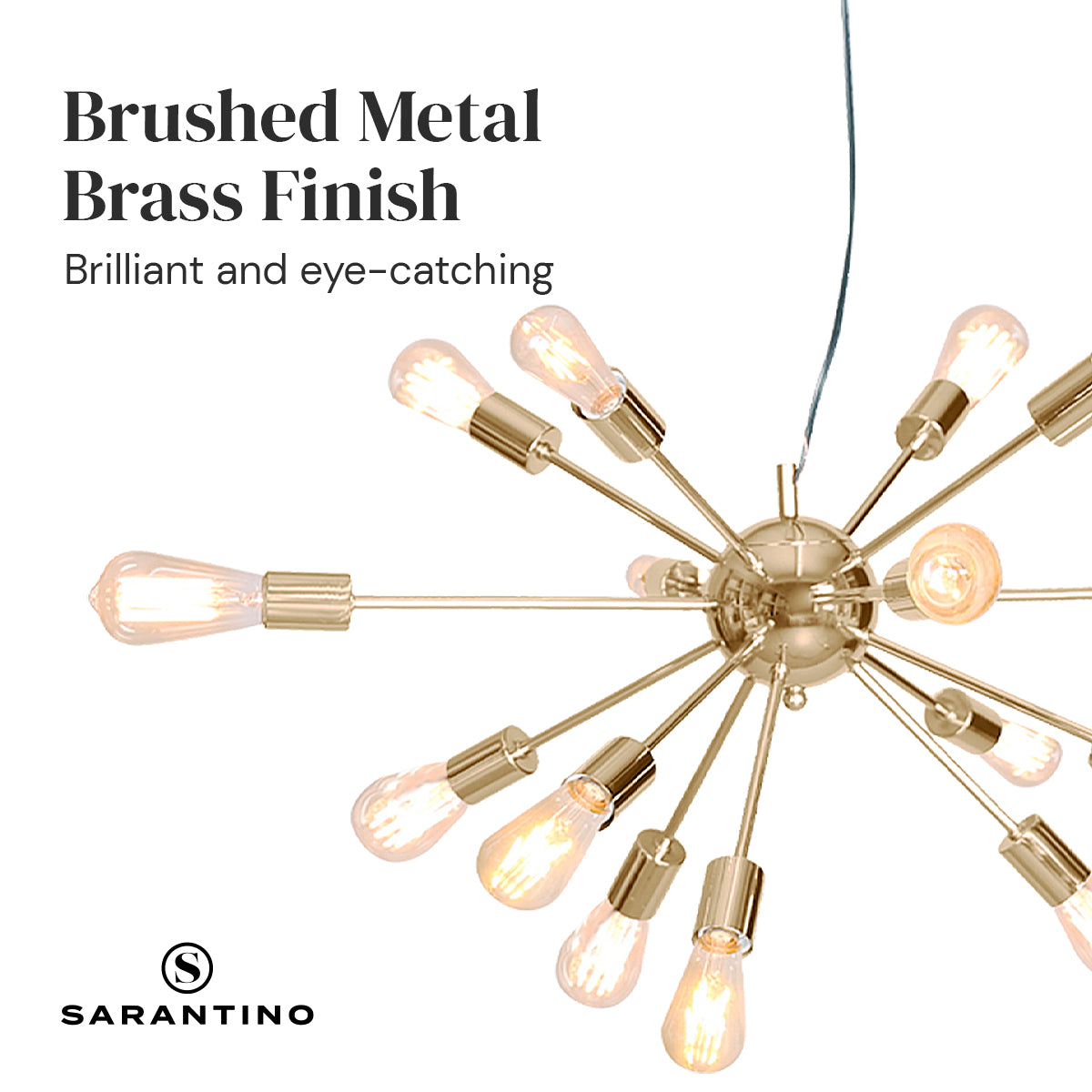 Sarantino 15-Light Sputnik Chandelier in Brass Finish 5