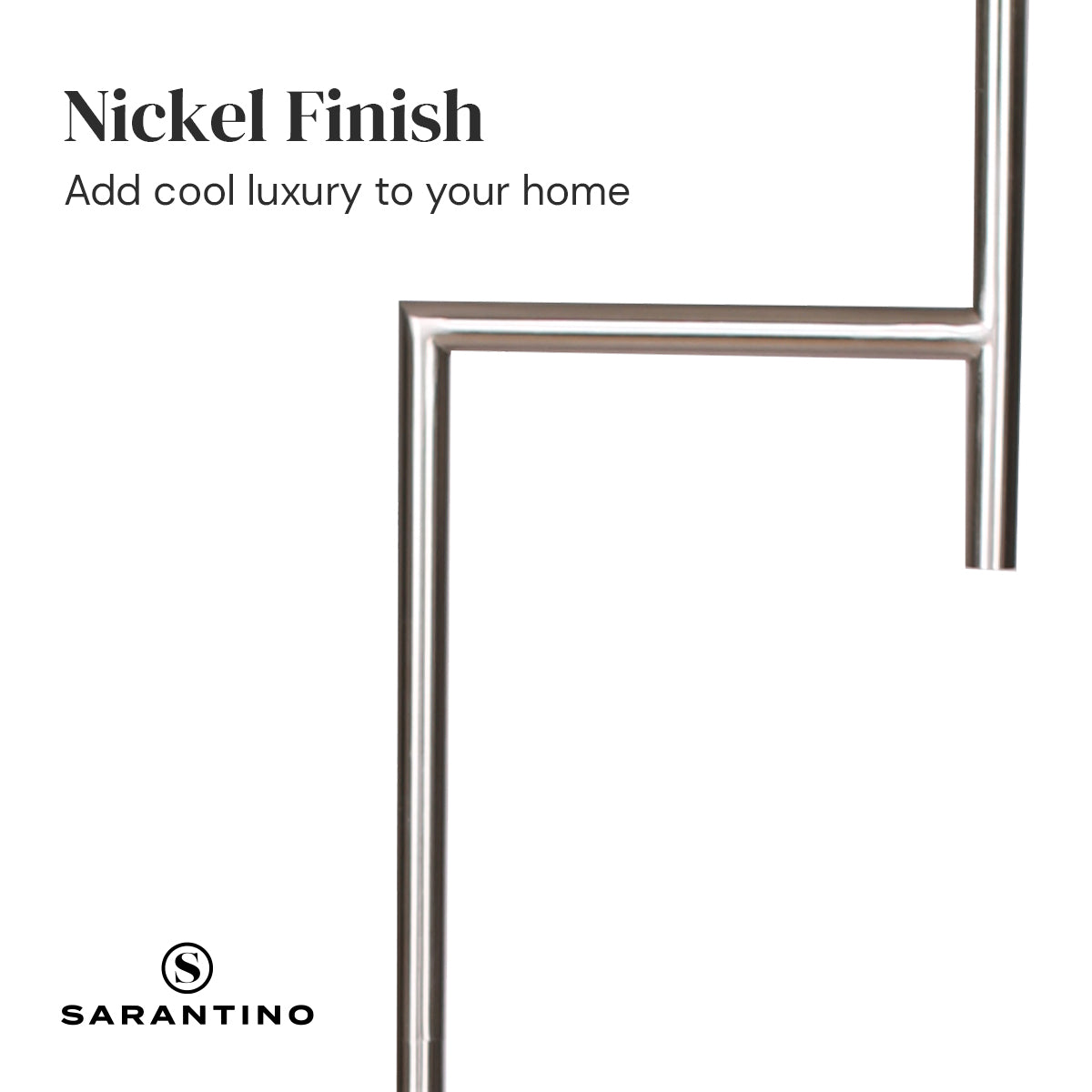 Sarantino Nickel Metal Arc Floor Lamp 5