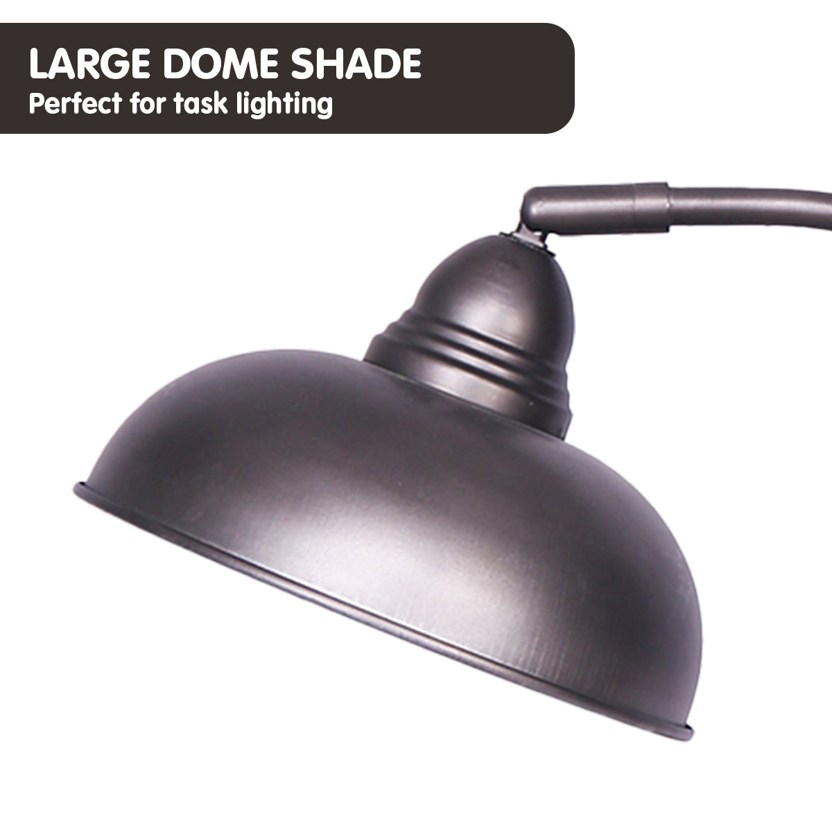 Sarantino Table Lamp Industrial Chic Adjustable Angle - Dark Grey 4