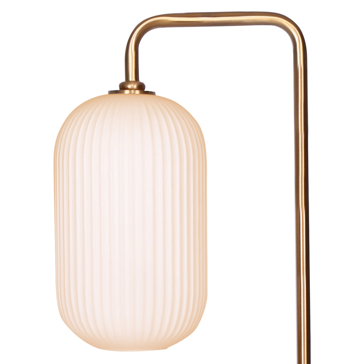 Sarantino Metal Floor Lamp With Opal Glass Shade 3