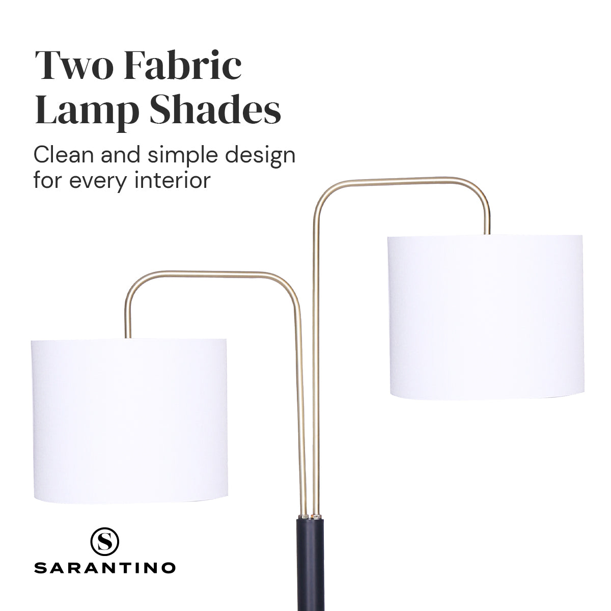 Sarantino Black/Brass Finish Reading Light  Electric Table Lamp 3