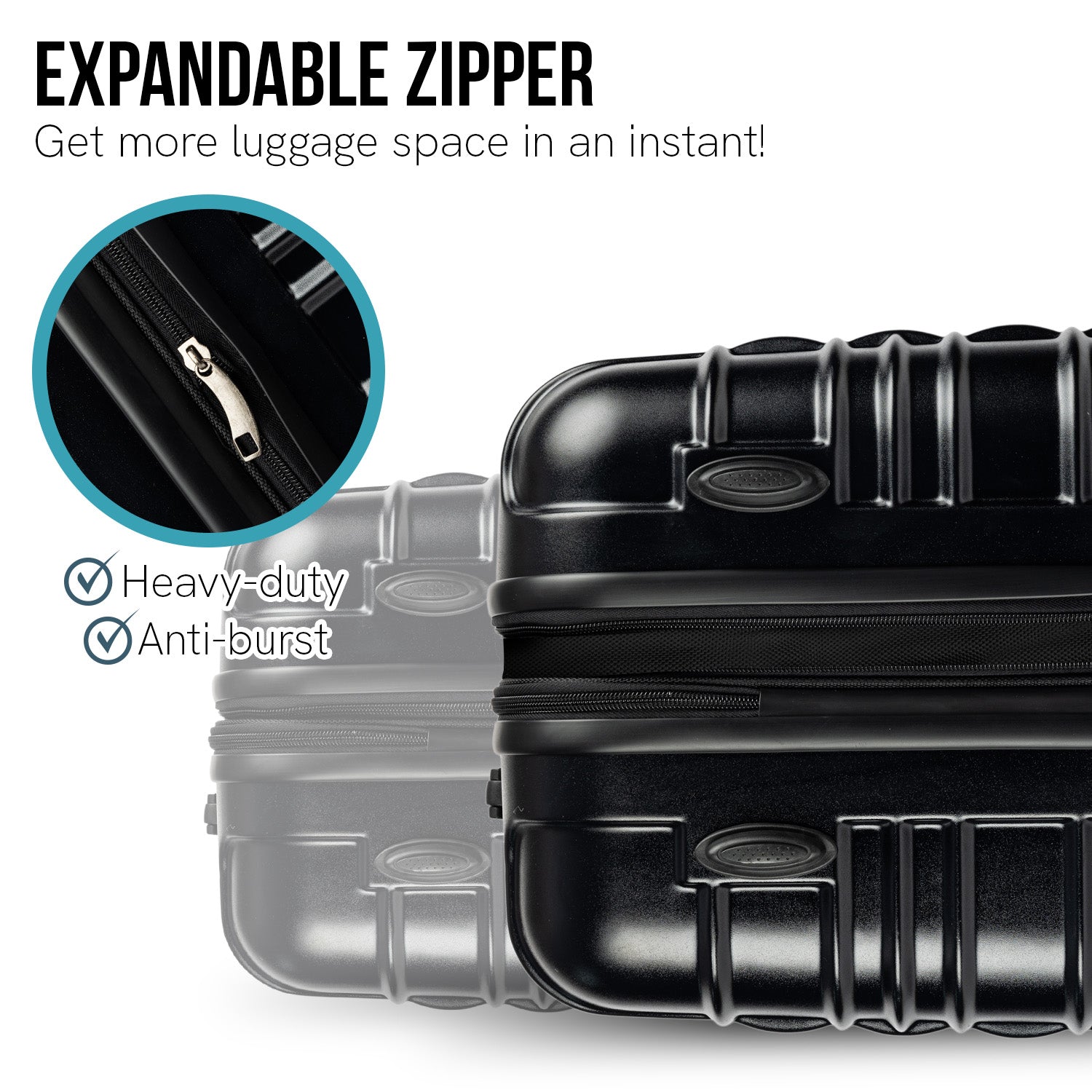 Olympus Noctis Suitcase 28in Hard Shell ABS+PC - Stygian Black 8