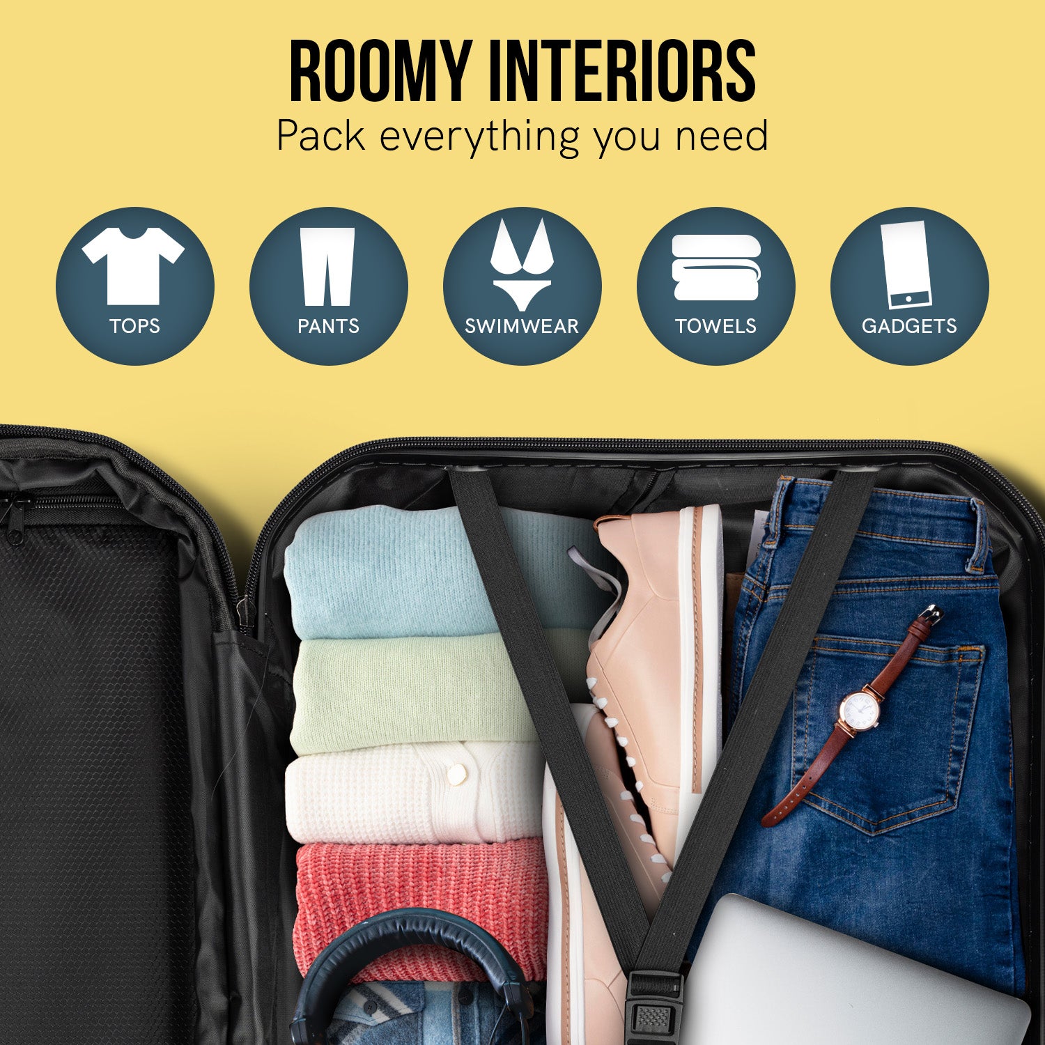 Olympus Artemis 28in Hard Shell Suitcase ABS+PC Jet Black 3