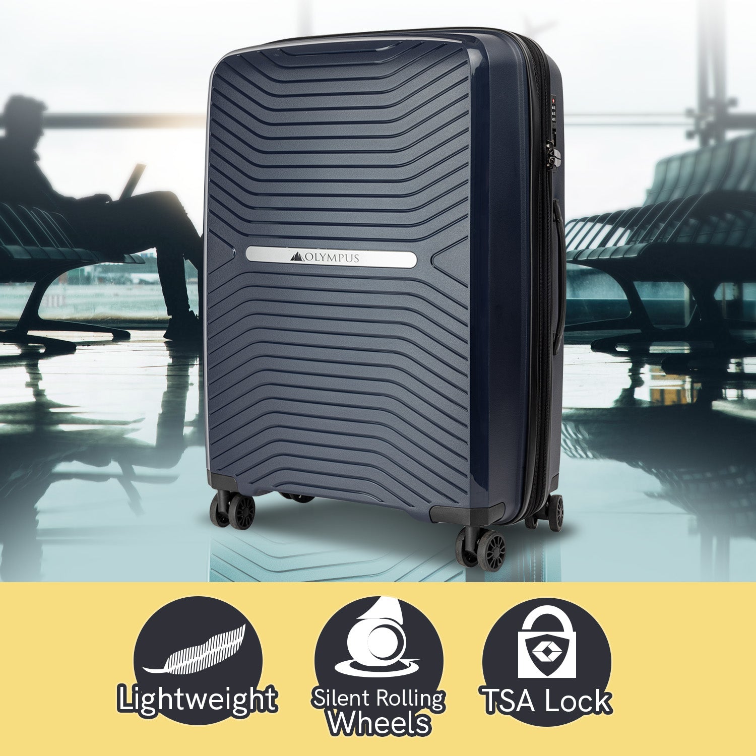Olympus Astra 20in Lightweight Hard Shell Suitcase - Aegean Blue 3