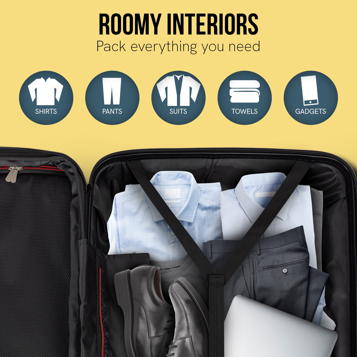 Olympus  Astra 24in Lightweight Hard Shell Suitcase - Obsidian Black 3