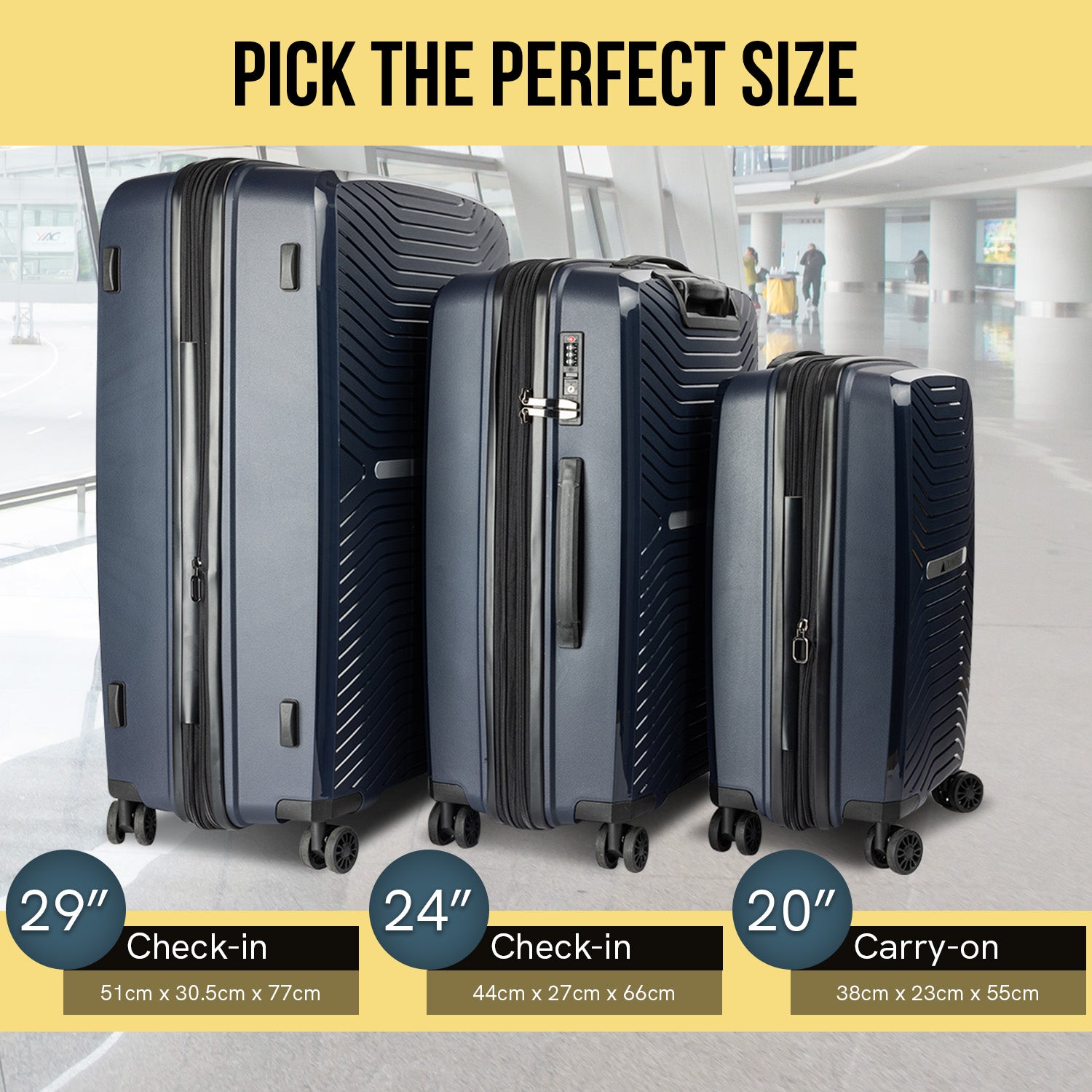 Olympus Astra 24in Lightweight Hard Shell Suitcase - Aegean Blue 10