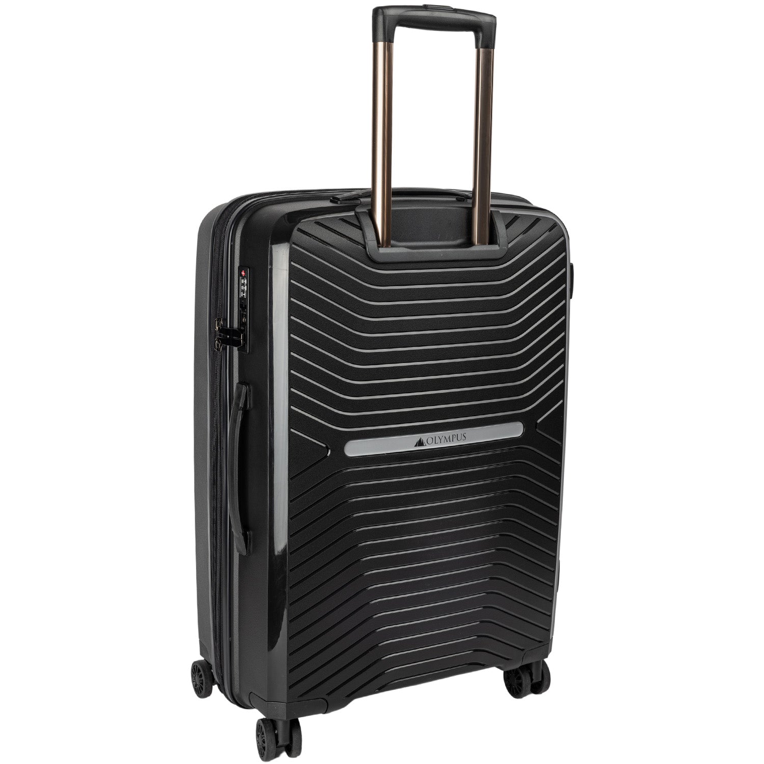 Olympus 3PC Astra Luggage Set Hard Shell Suitcase - Obsidian Black 6
