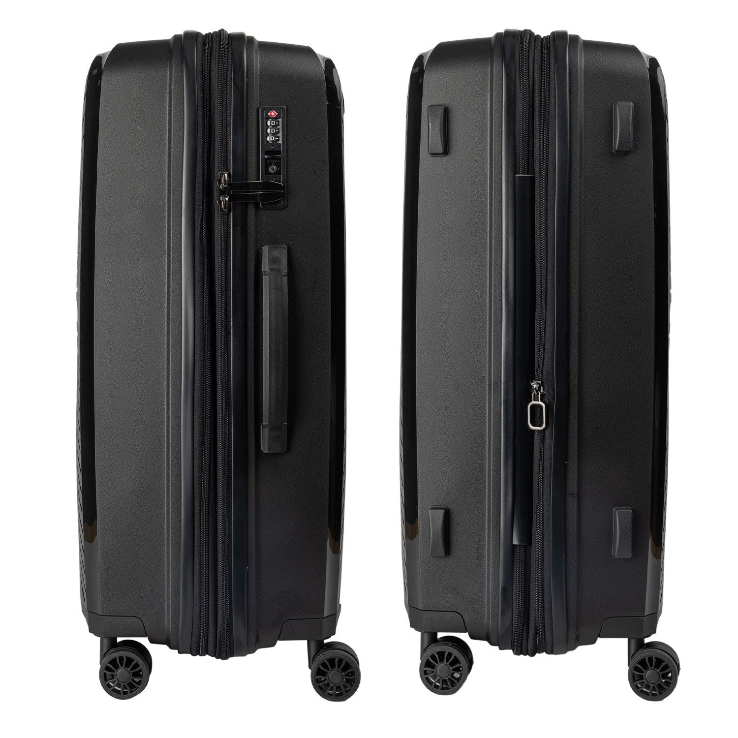 Olympus 3PC Astra Luggage Set Hard Shell Suitcase - Obsidian Black 8