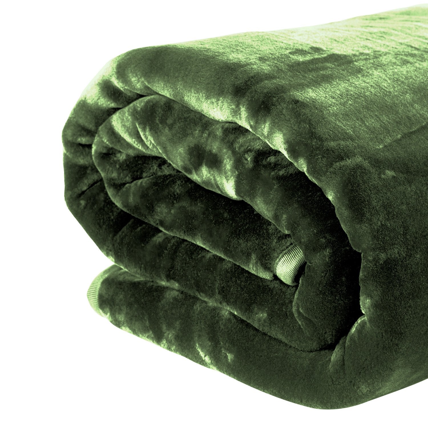 Laura Hill 600gsm Faux Mink Blanket Queen Size Double-sided Throw Rug Large Super Luxurious Soft - Green 3