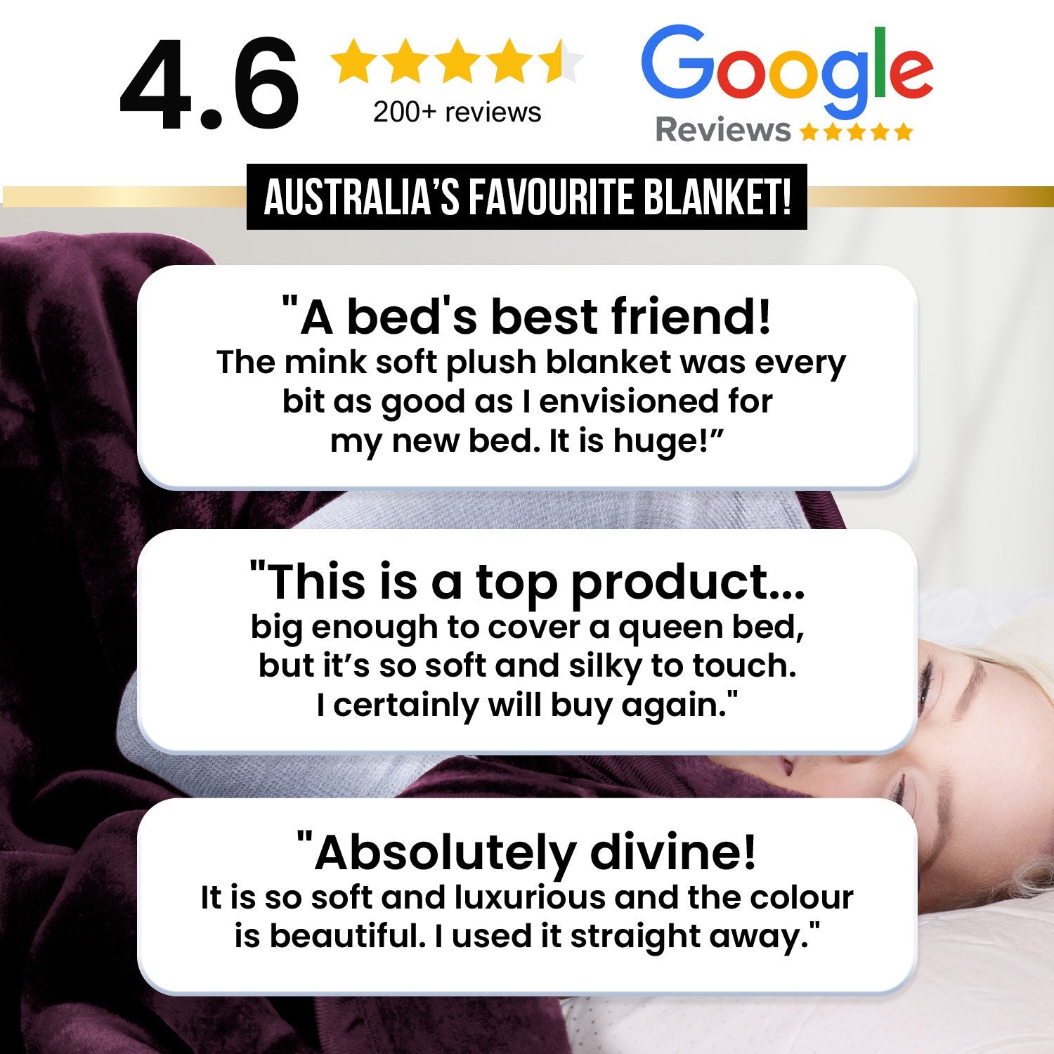 Laura Hill Mink Blanket Queen Size Double-sided Soft Plush Bed Faux Throw Rug 220 X 240cm (pink) 9