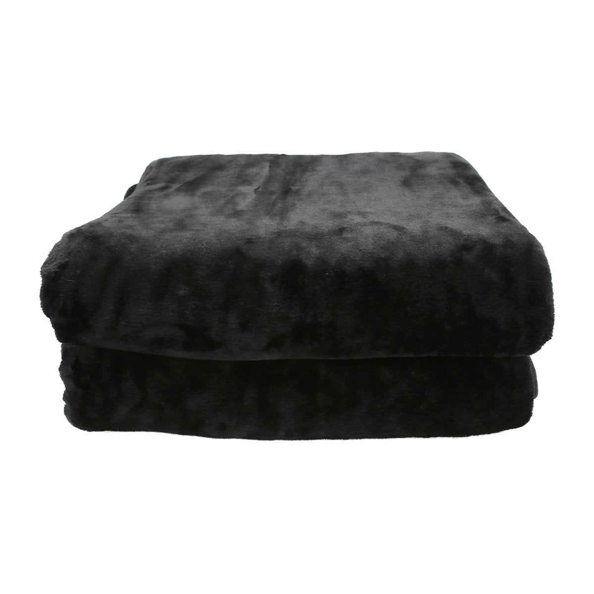 Laura Hill 800-gsm Faux Mink Throw Rug Blanket Queen Size Double-sided Large Super Luxurious Soft Heavy - Black 3