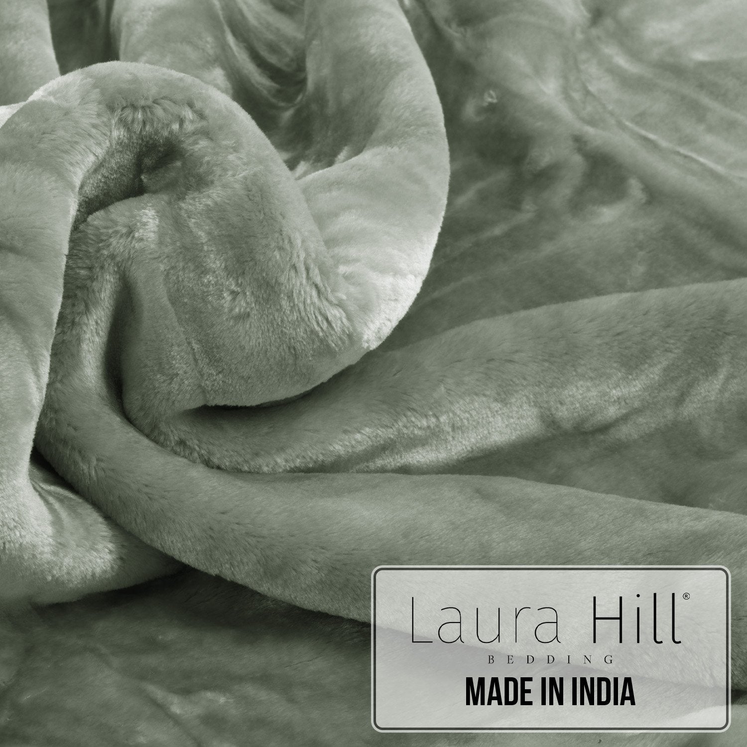 Laura Hill 800-GSM Mink Blanket Queen Size Double-Sided Soft Plush Bed Faux Throw Rug 220 X 240cm Heavy Sage 5