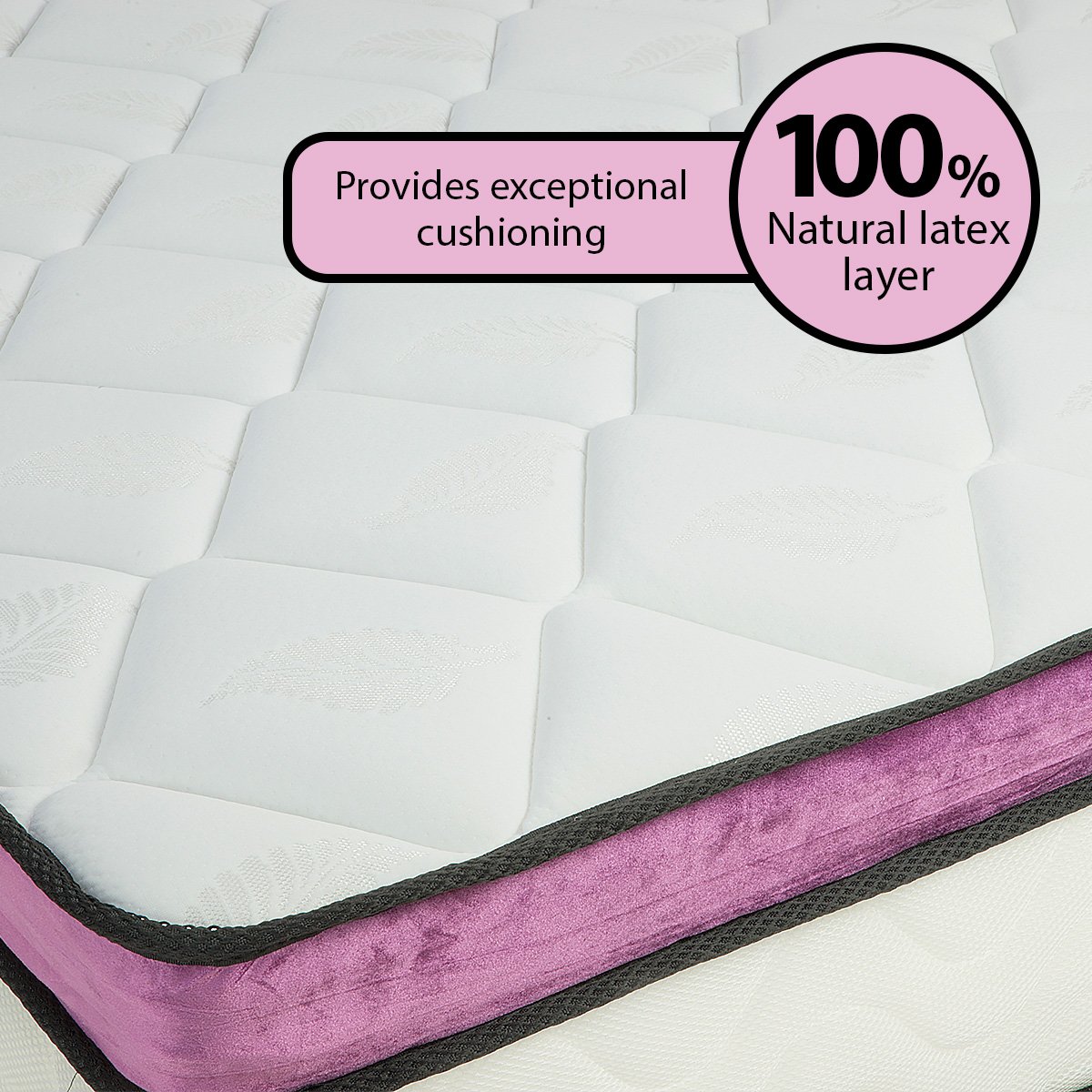 Laura Hill King Mattress Visco Cool Gel Infused Memory Foam Euro Top Pocket Spring 30cm 6