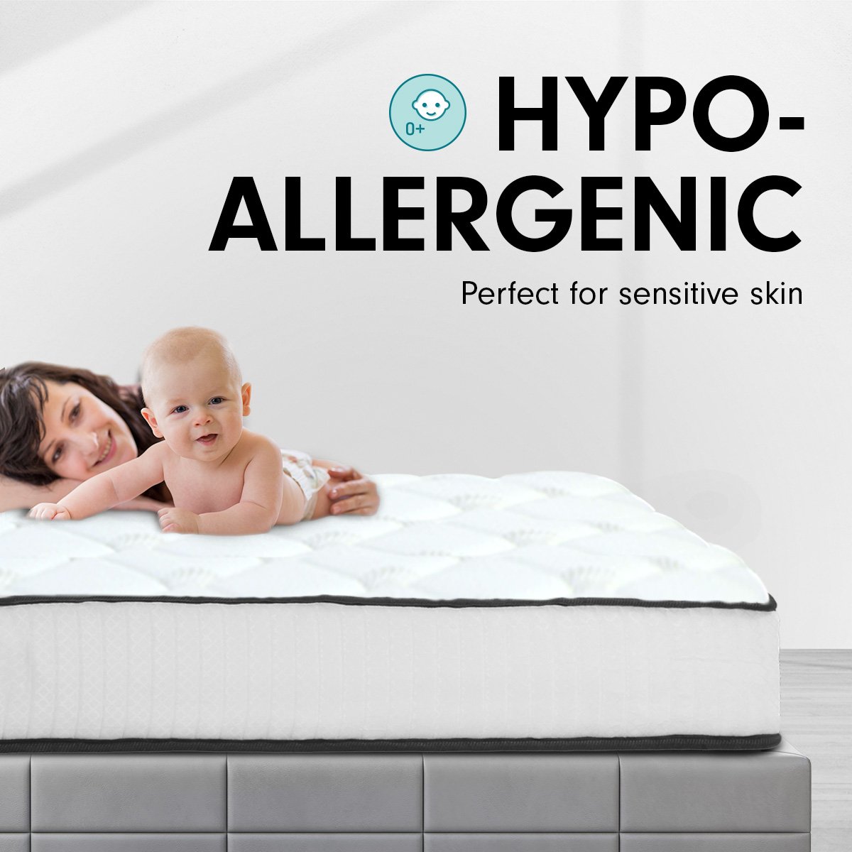 Laura Hill King Mattress Visco Cool Gel Infused Memory Foam Euro Top Pocket Spring 30cm 7