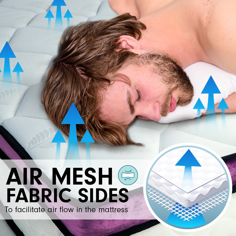 Laura Hill King Mattress Visco Cool Gel Infused Memory Foam Euro Top Pocket Spring 30cm 11