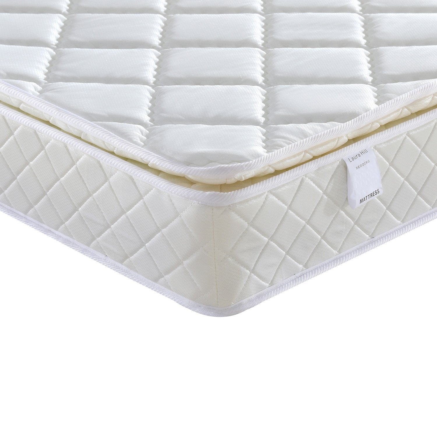 Laura Hill Mattress Queen Size Pillow Top Pocket Spring High Density Foam 22cm 5