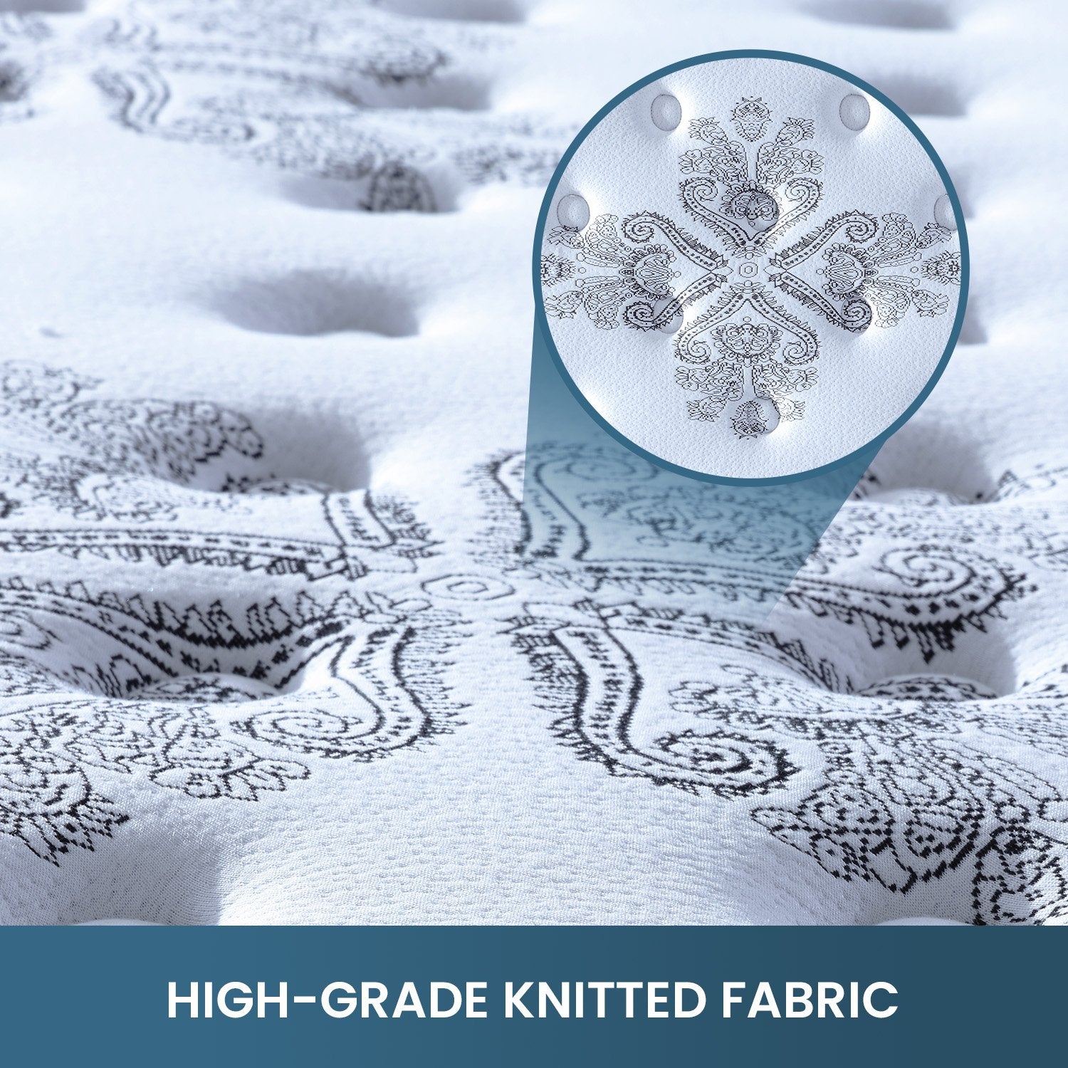 Laura Hill King Single Mattress Bed Size Euro Top 5 Zone Spring Foam 34cm 9