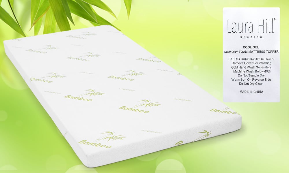 Laura Hill Cool Gel Memory Foam Mattress Topper - King Single 6