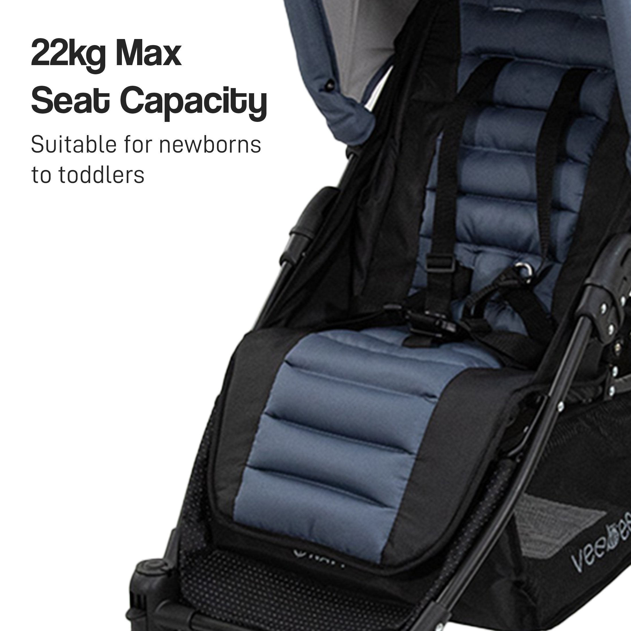 Veebee Nav 4 Stroller Lightweight Pram For Newborns To Toddlers - Glacie 6